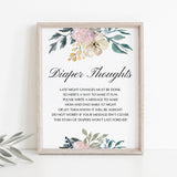 Floral watercolor baby diaper thoughts game by LittleSizzle
