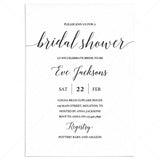 Calligraphy Bridal Shower Invitation Template by LittleSizzle