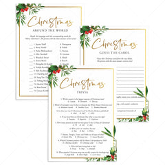 Christmas Dinner Party Trivia Games Printable by LittleSizzle