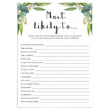 Who's Most Likely To Girls Night Game Printable by LittleSizzle