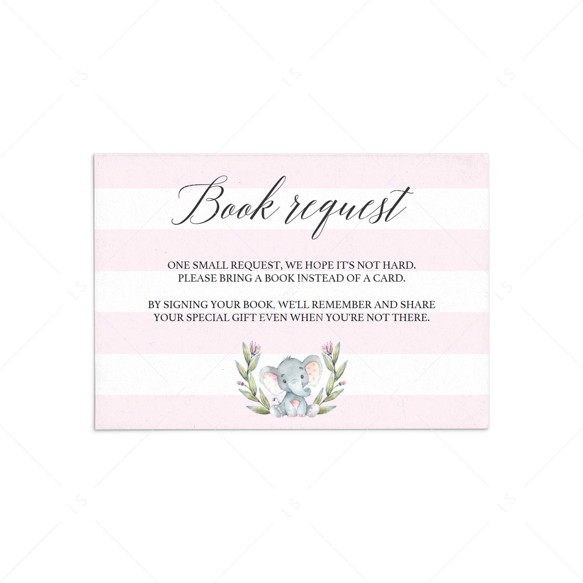 Bring a book instead of a card baby shower printable for girls by LittleSizzle