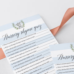 Elephant baby shower games printable by LittleSizzle