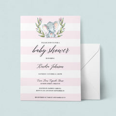 Elephant baby shower invitations by LittleSizzle