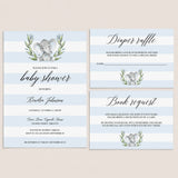 Elephant themed Baby Shower Invitation Set Download by LittleSizzle