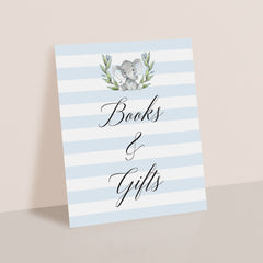 Boy baby shower decorations white and blue by LittleSizzle