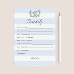 Wishes for new baby boy for elephant themed baby shower by LittleSizzle