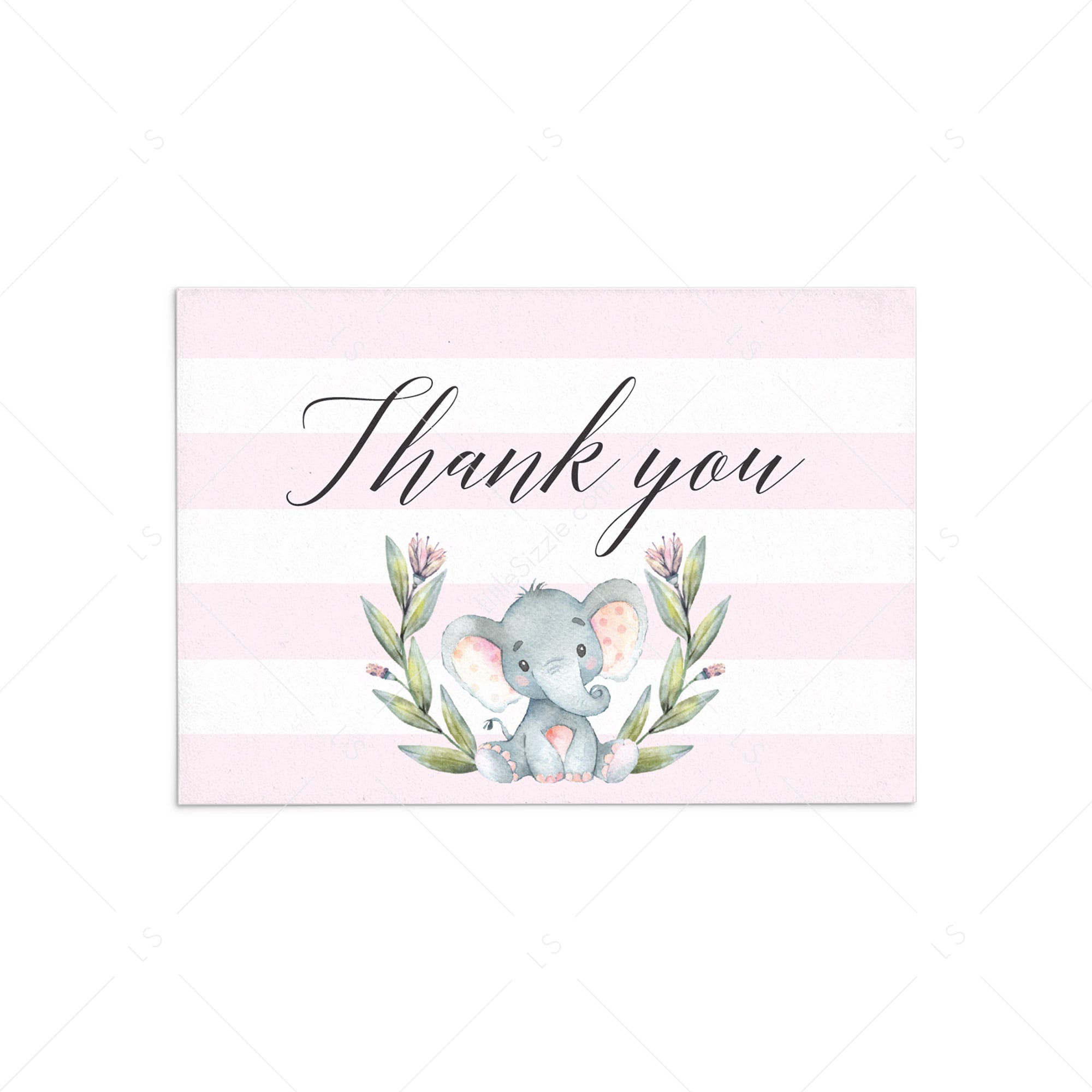 Printable pink thank you cards by LittleSizzle