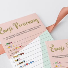 Emoji pictionary game for baby shower girl by LittleSizzle