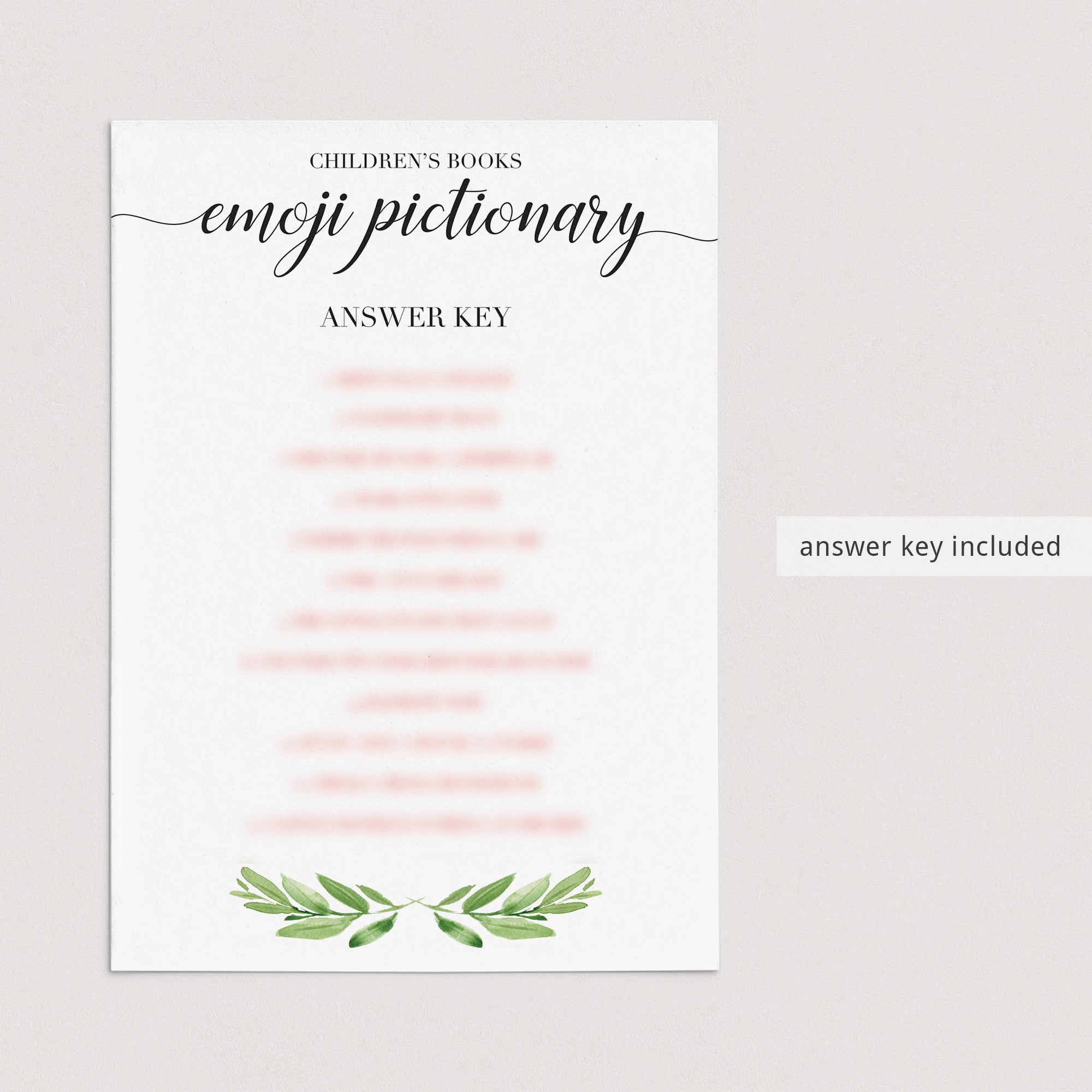 Download emoji pictionary answer sheet for baby shower party by LittleSizzle