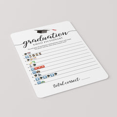 Graduation Party Emoji Game Printable