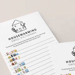 Housewarming Party Emoji Game with Answer Key Printable