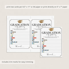 Gold Graduation Party Games Instant Download