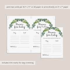 Printable name cards for baby shower gender neutrale by LittleSizzle