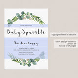 Editable baby sprinkle invitation download DIY by LittleSizzle