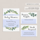 Personalized neutral green baby shower party templates by LittleSizzle