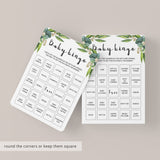 Printable bingo cards for baby sprinkle green by LittleSizzle