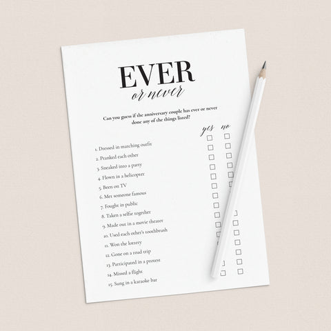 Wedding Anniversary Party Games Bundle Printable | Instant Download ... Wedding Anniversary Party Games Bundle Printable | Instant Download ...