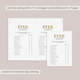 Golden Anniversary Party Game Ever or Never Printable