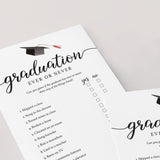 Has The Graduate Ever or Never Game Printable