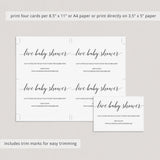 Online baby shower insert cards by LittleSizzle