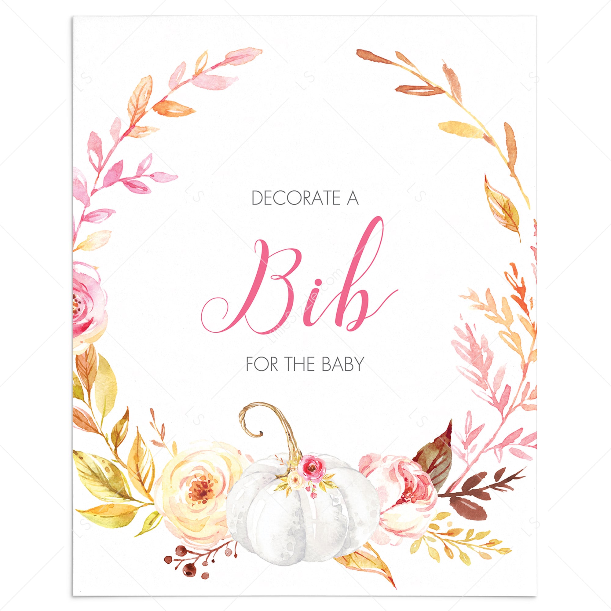 fall baby shower decorations table signs by LittleSizzle