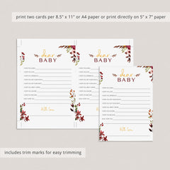 Wishes for baby dear baby cards burgundy by LittleSizzle