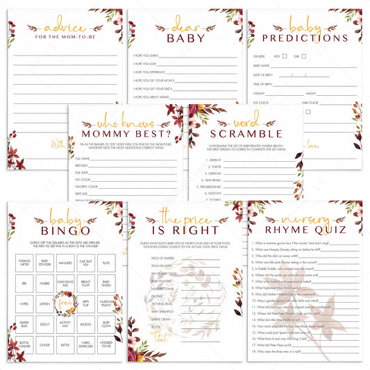 Fall babyshower games package by LittleSizzle