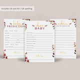Printable BabyShower Games Package Fall Theme