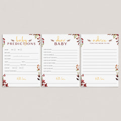 Autumn baby shower games package printable by LittleSizzle
