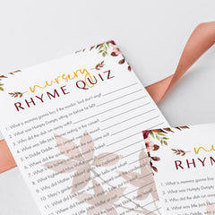 Maple leaf baby shower games printable by LittleSizzle