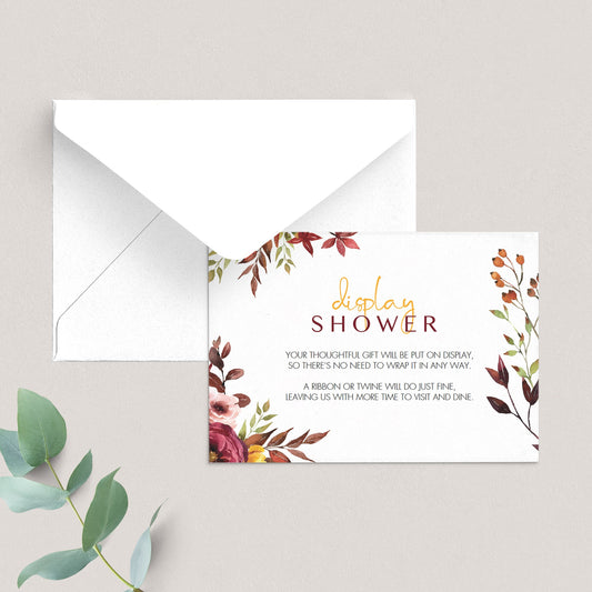 Floral Display Shower Card PDF-Template by LittleSizzle