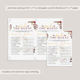 Find The Guest Game Template Autumn Theme