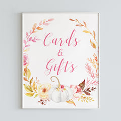 Floral fall baby shower welcome signage by LittleSizzle