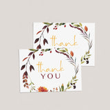 Printable thank you card autumn leaves by LittleSizzle
