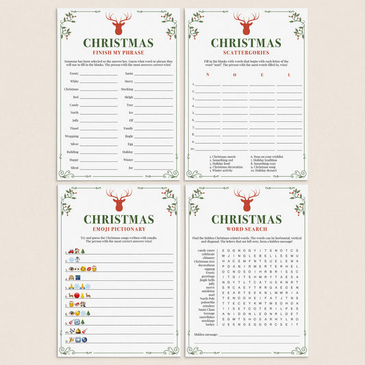 Vintage Christmas Games Package Printable by LittleSizzle