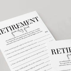 Retirement Family Feud Questions and Answers Printable