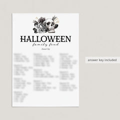 Halloween Family Feud with Answers Printable