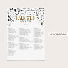 Witch Theme Halloween Party Family Feud Questions and Answers