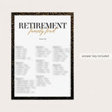 Printable Retirement Feud Game with Answers