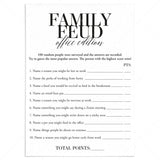 Office Family Feud Questions and Answers Printable by LittleSizzle