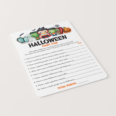 Halloween Family Feud Game with Answer Key Printable