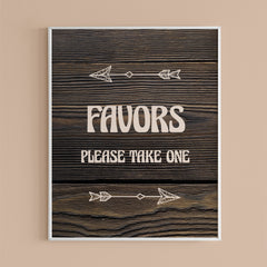 Woodland themed party favors sign printable by LittleSizzle