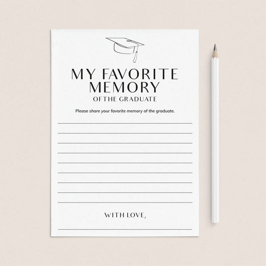 My Favorite Memory Of The Graduate Card Printable by LittleSizzle
