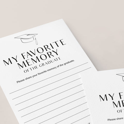 My Favorite Memory Of The Graduate Card Printable | Graduation ...