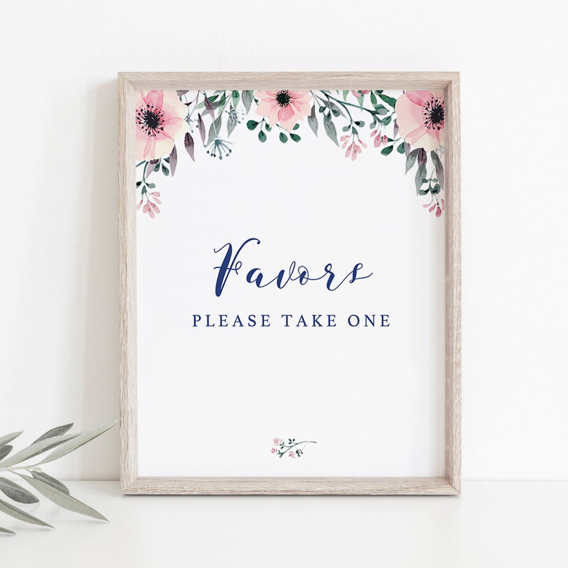 Floral party favors sign printable by LittleSizzle