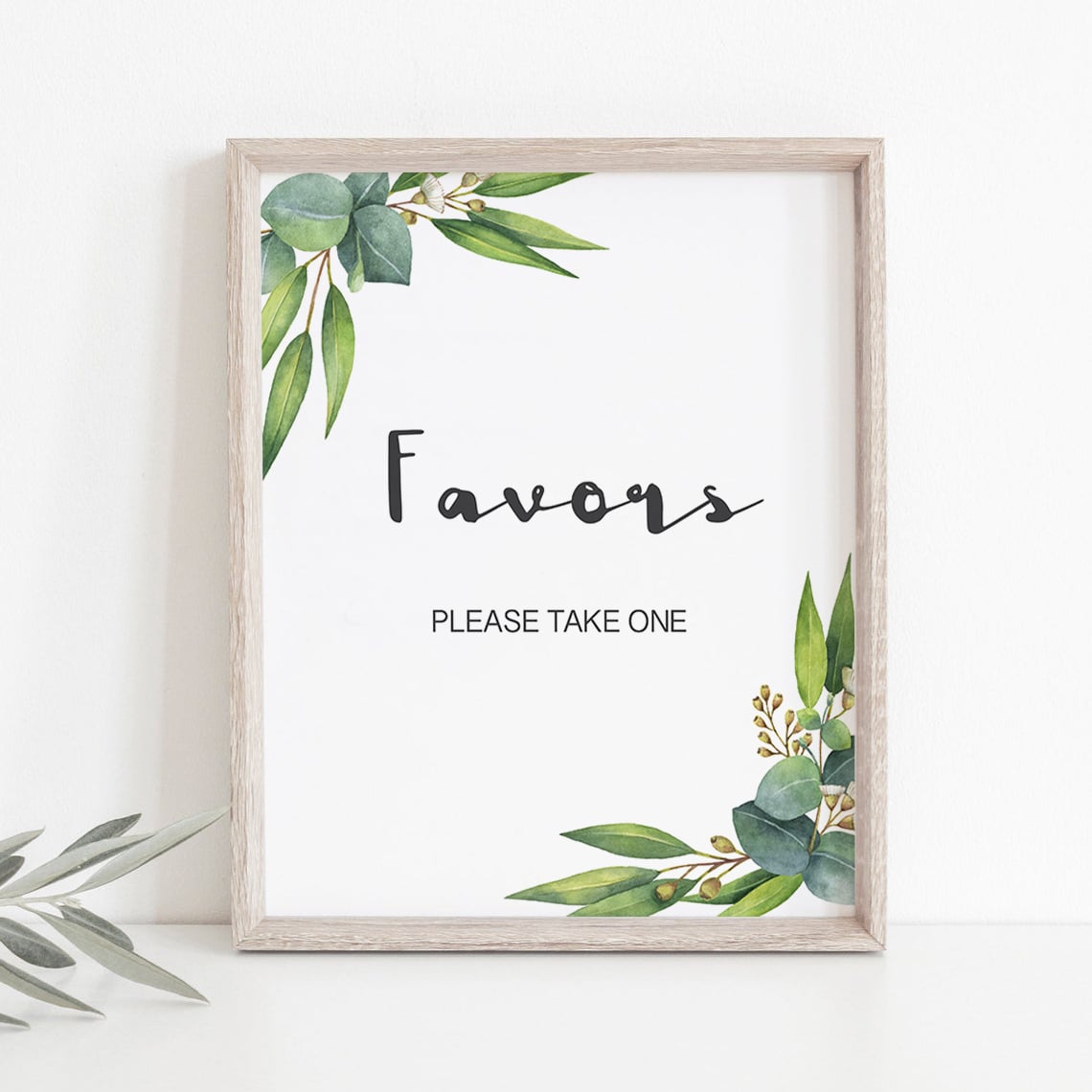 Green baby shower favors sign printable by LittleSizzle