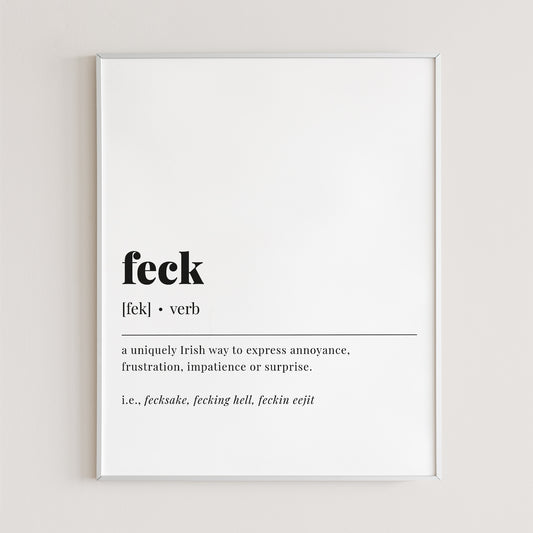Feck Definition Print Instant Download by LittleSizzle