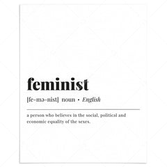 Feminist Definition Print Instant Download by LittleSizzle