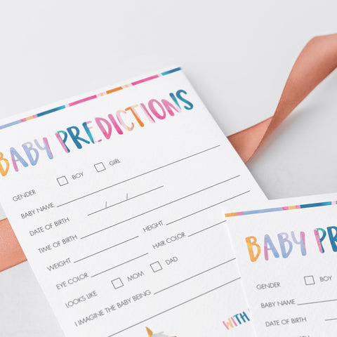 Summer Baby Shower Game Guess The Baby Stats printable | Instant ...