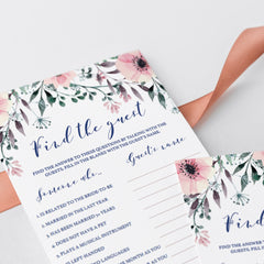 Find the Guest Bridal Shower Games Printable